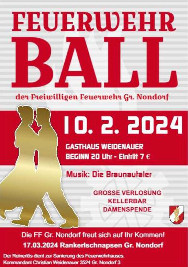 Feuerwehrball der FF Großnondorf im GH Weidenauer
