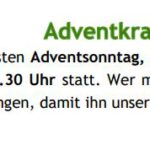 Adventkranzweihe in Grainbrunn