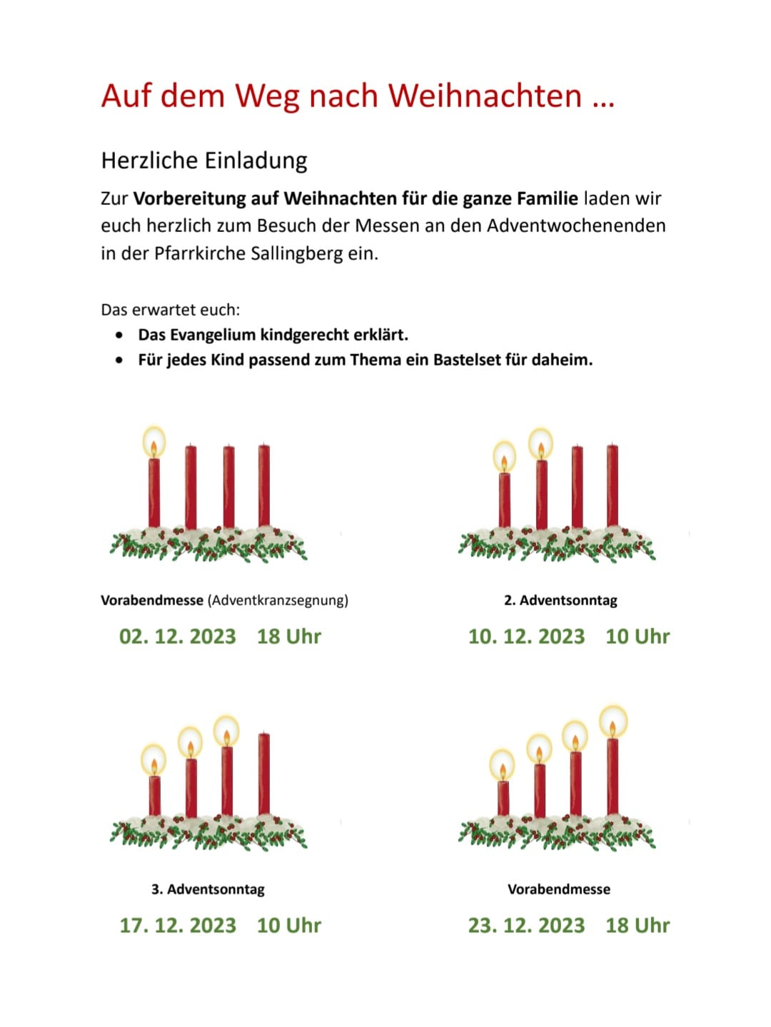 Auf dem Weg nach Weihnachten ...
