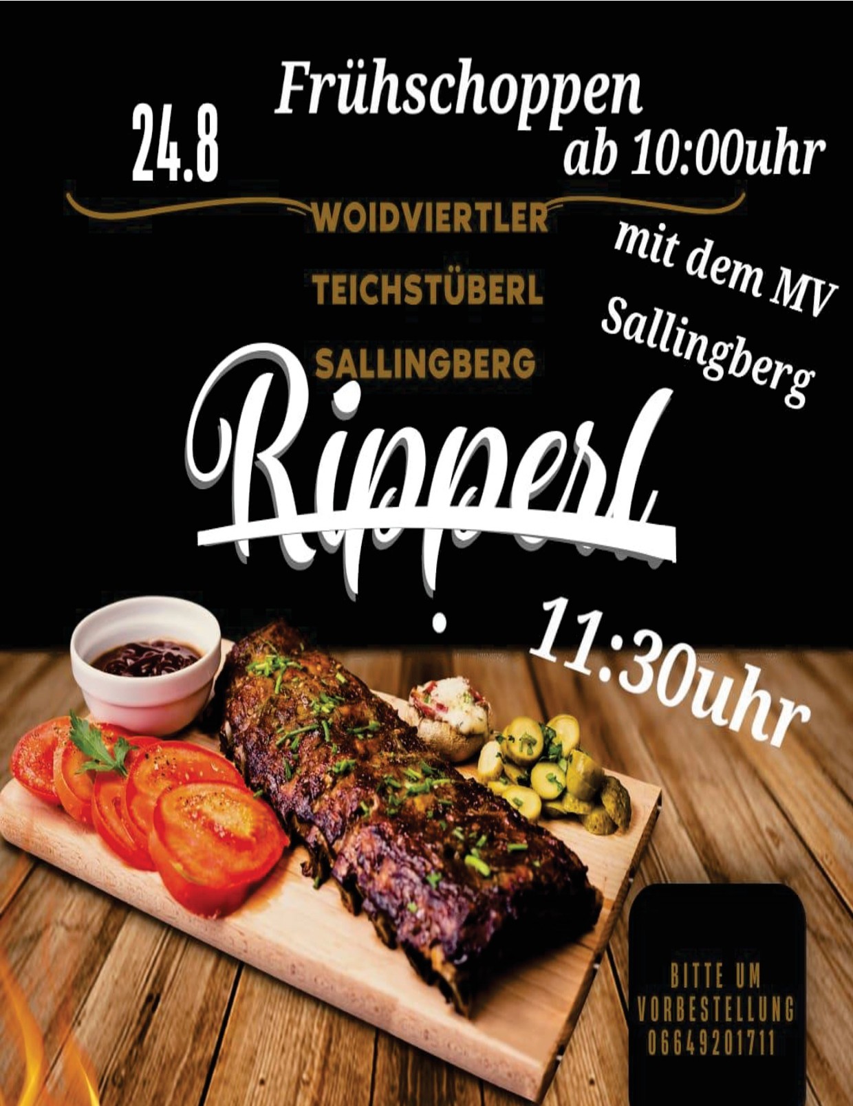 Ripperlessen und Frühschoppen Teichstüberl Sallingberg