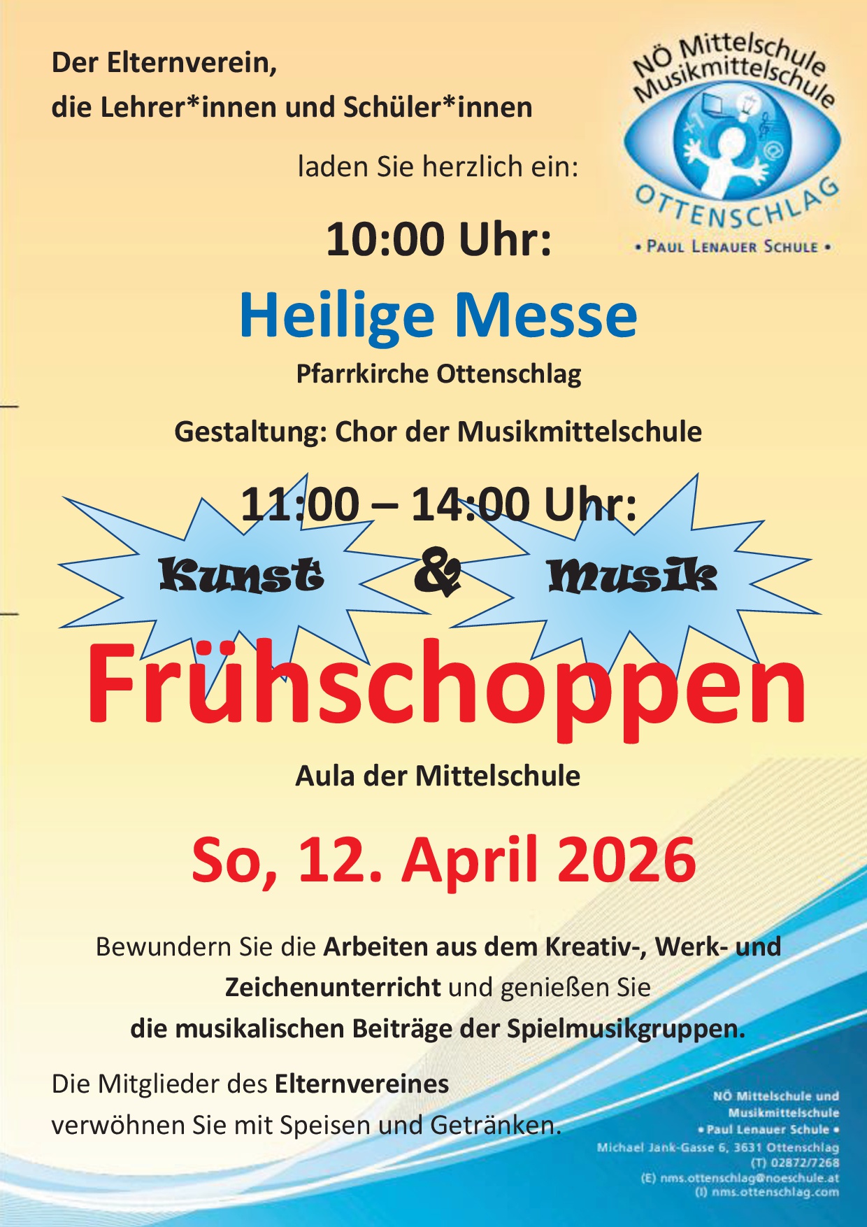 Frühschoppen NÖ Mittelschule und Musikmittelschule Ottenschlag