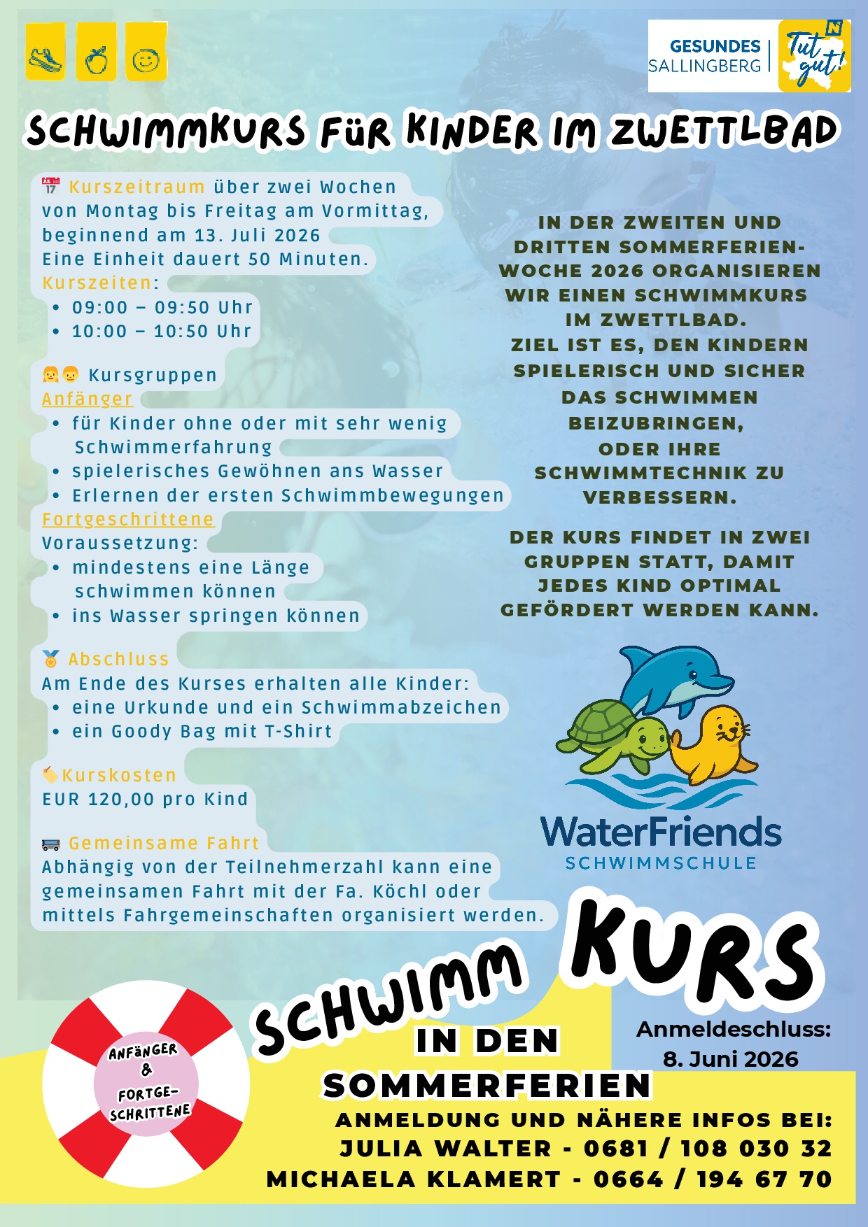Schwimmkurs für Kinder
