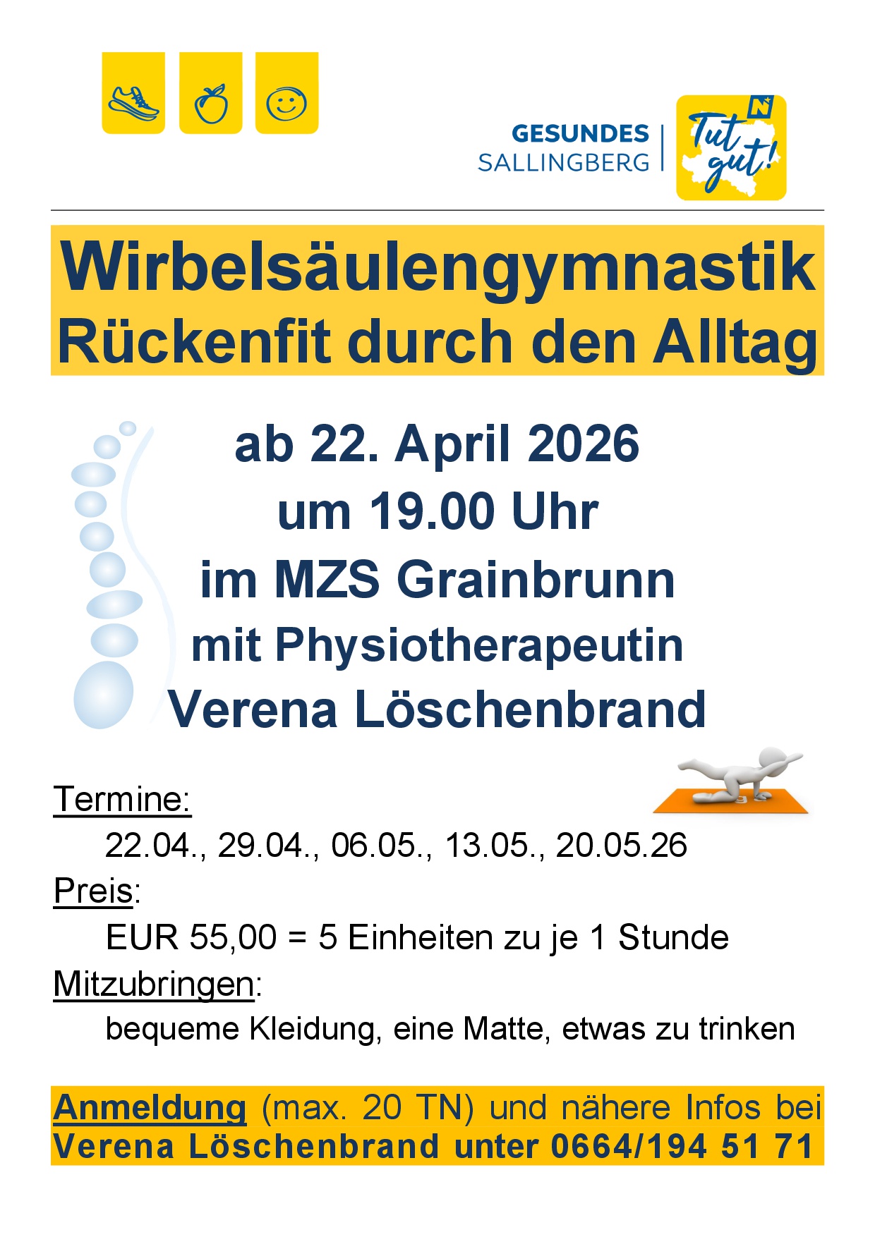 Wirbelsäulengymnastik Kurs