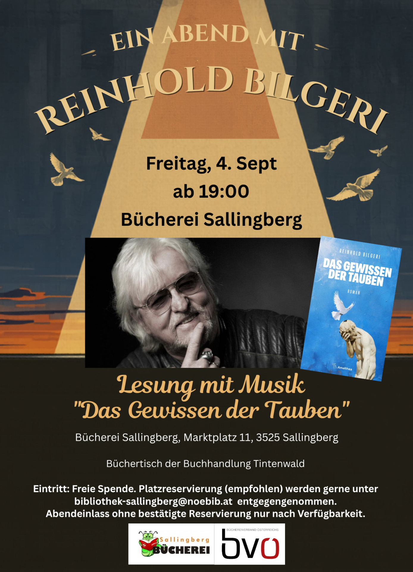 Lesung und Musik mit Reinhold Bilgeri