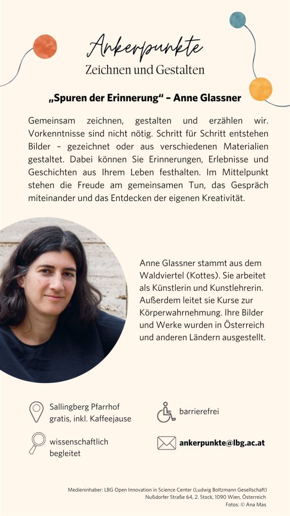 Anne Glassner, Künstlerin und Kunstlehrerin aus dem Waldviertel, bei einem Kurs in Österreich.