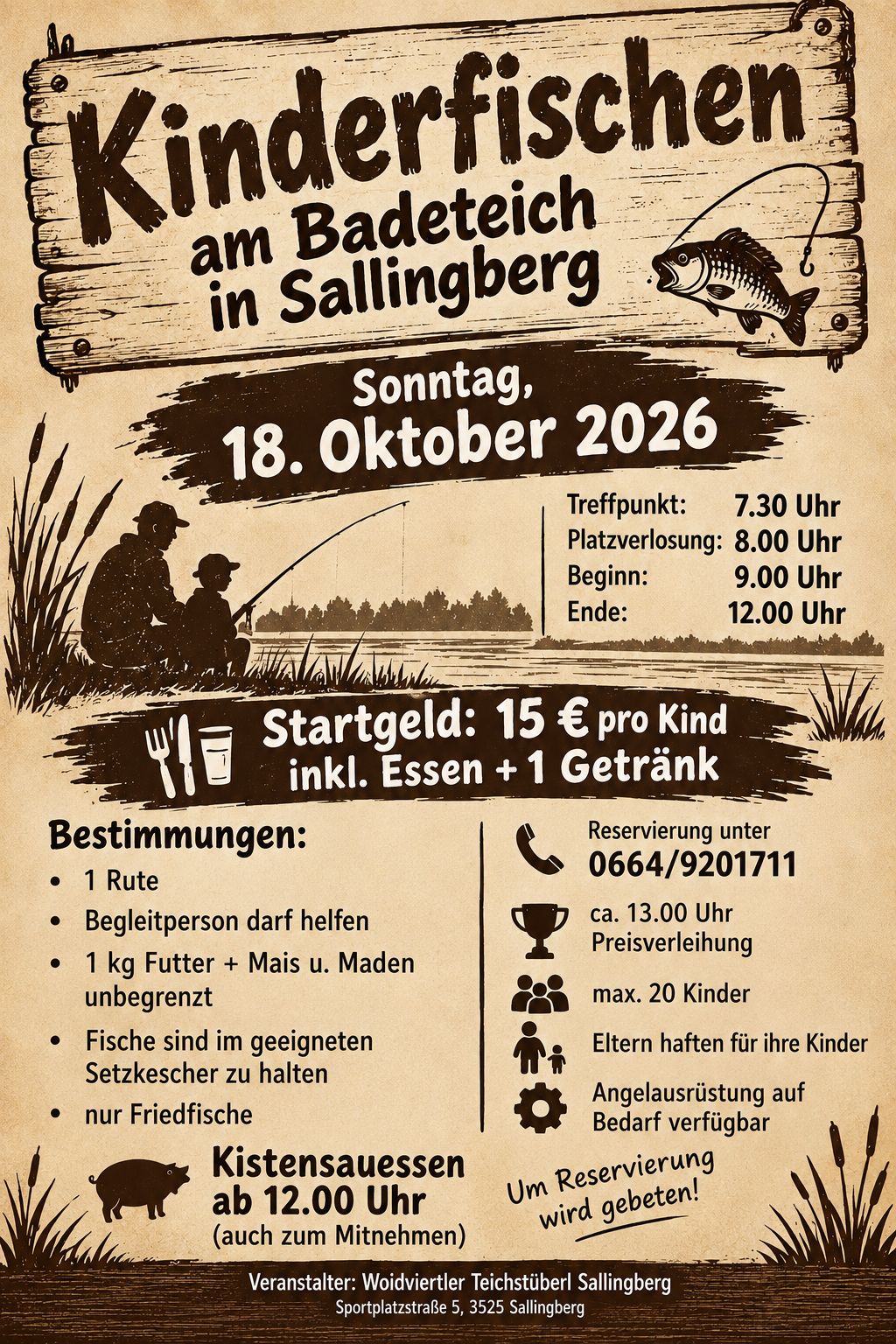 Kinderfischen am Badeteich Sallingberg